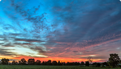 beautiful blue sunset